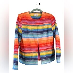 Draper’s & Damon Vibrant Striped Jacket Sz S Casual Office work Semi formal